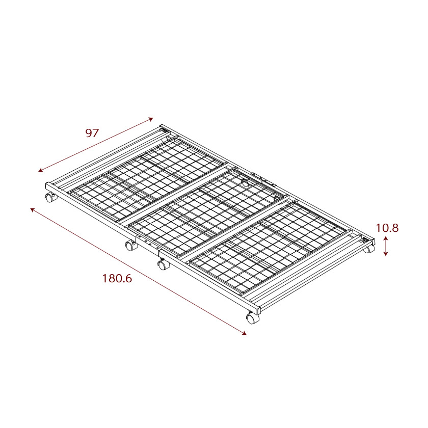 Edith アイアンベッド 【ショートシングル】サイズ 子ベッド キャスター付 ベッド下収納や エキストラベッドとして ベットフレーム | ベッド・マットレス通販専門店  ネルコンシェルジュ neruco